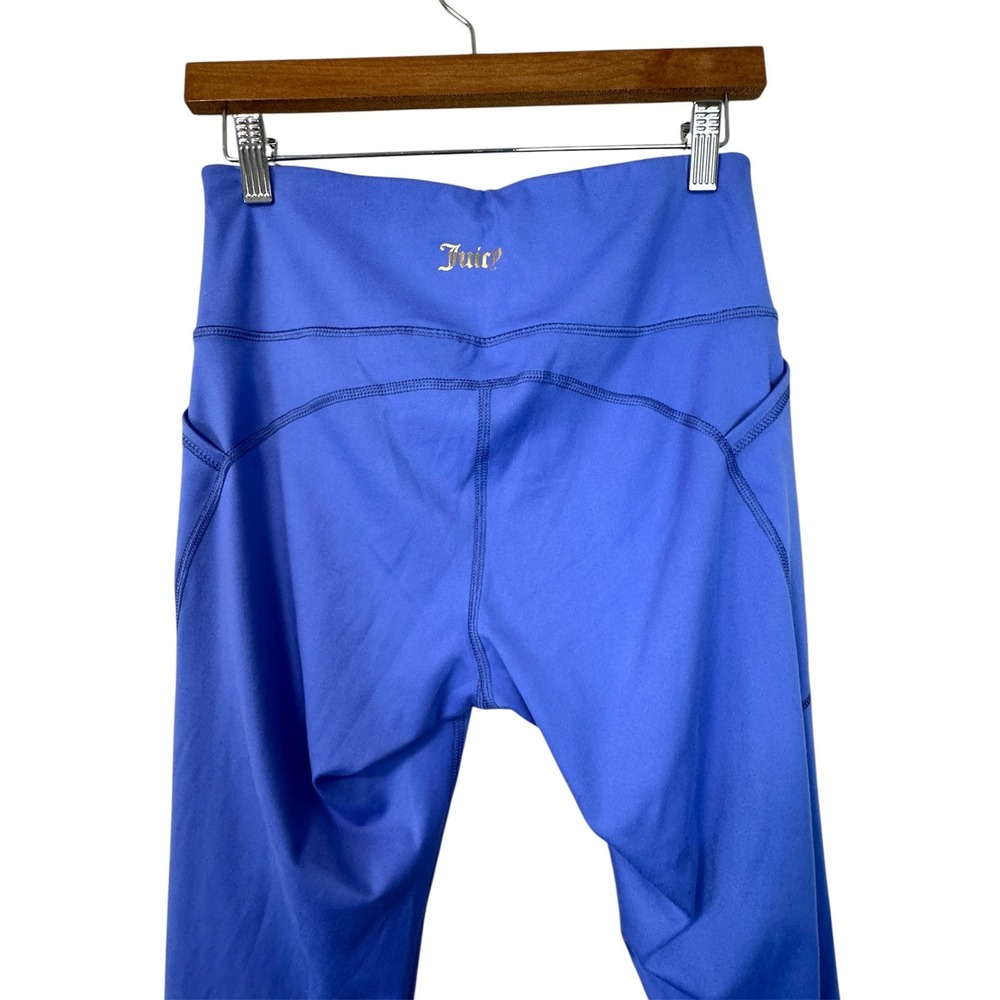 Juicy Couture Sport Womens High Waisted‎ Leggings Periwinkle Blue Pockets Medium